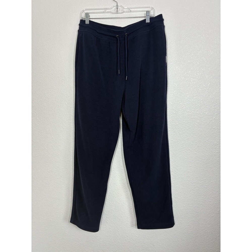 Eddie Bauer Lounge Pants Mens Large Blue Waffle Knit Elastic Waist Drawstring